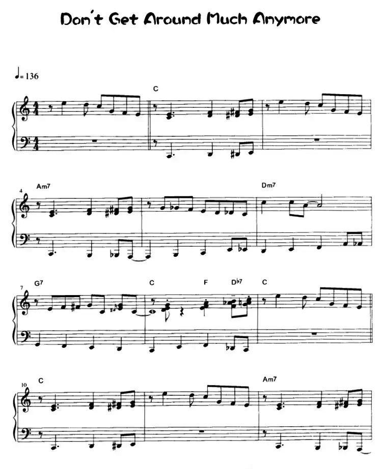 Don't Gat Around Much AnyMore