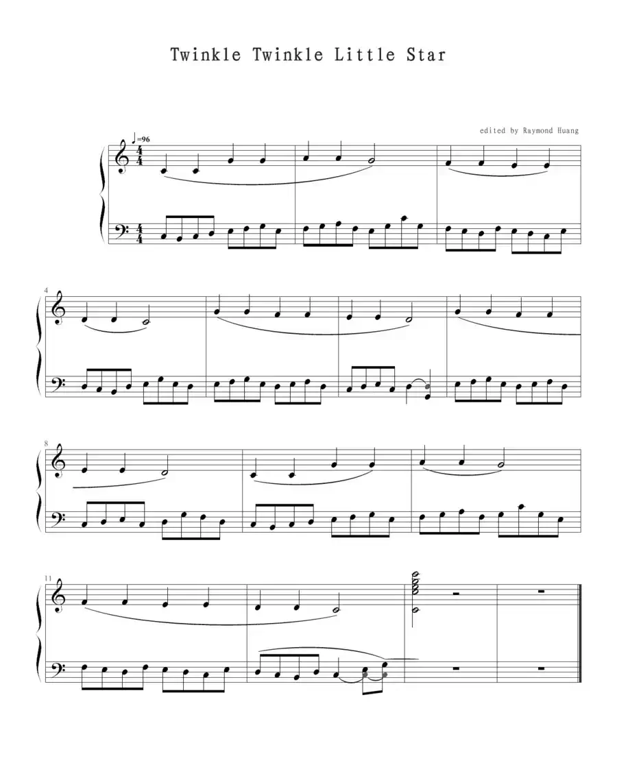 Twinkle Twinkle Little Star（闪烁的小星星）