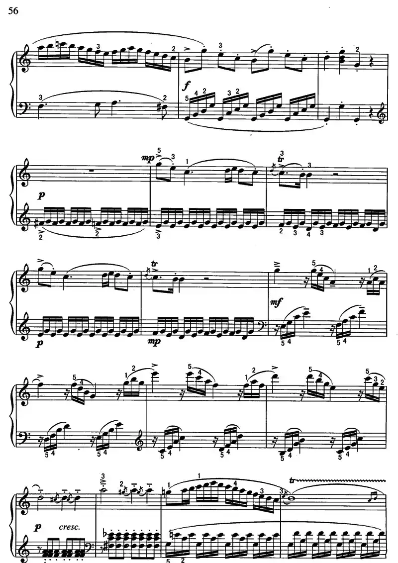 C大调小奏鸣曲第一乐章（莫扎特作曲版）