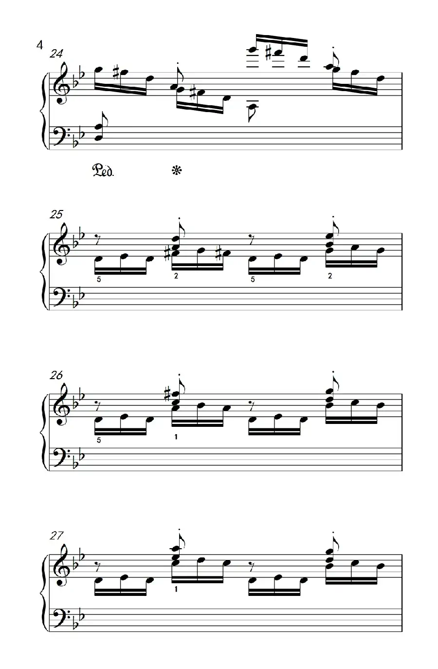 莫什科夫斯基 钢琴练习曲（第二首）