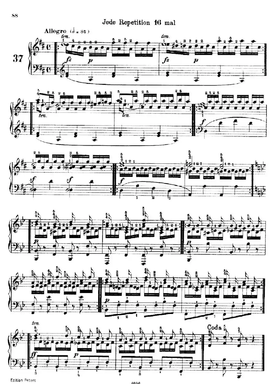 School of the Virtuoso Op.365（60首钢琴高级练习曲·37）