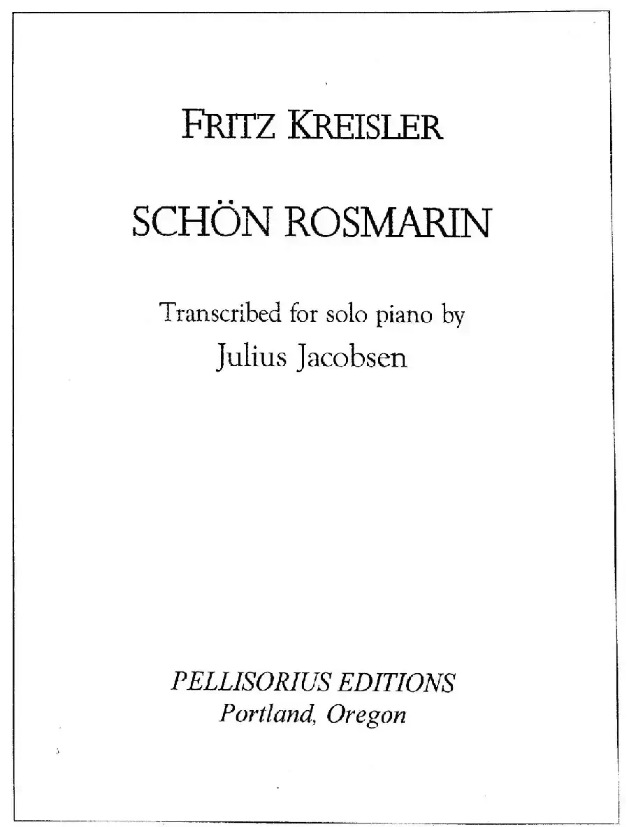 Schon Rosmarin（美丽的罗斯玛琳）