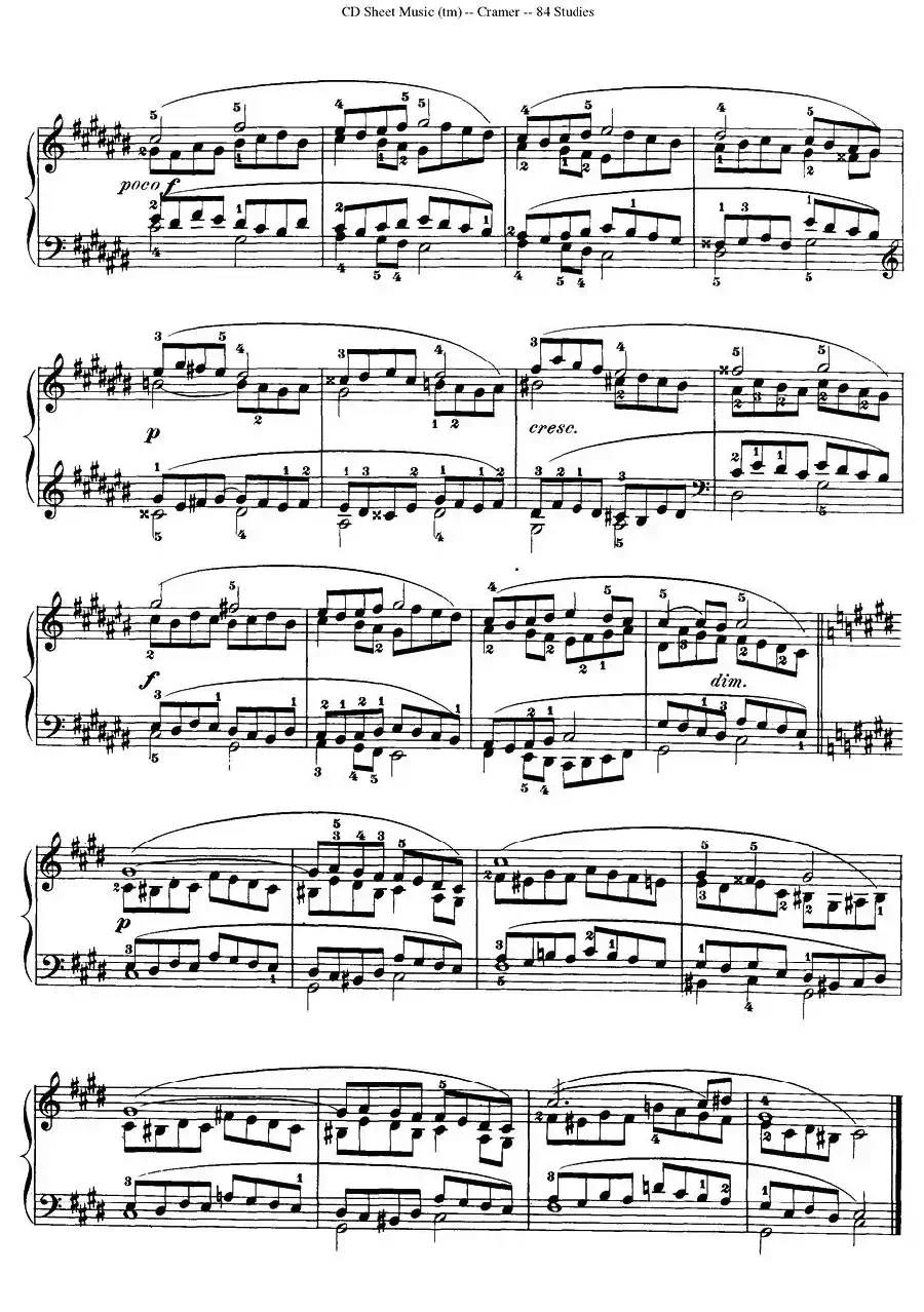 Cramer - 84 exercices（71—75）（克拉莫84首钢琴练习曲）