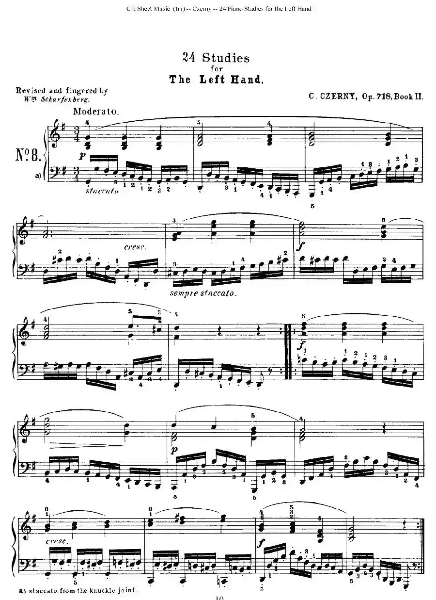 Czerny - 24 Piano Studie（8—16）（车尔尼 - 24首钢琴练习曲）