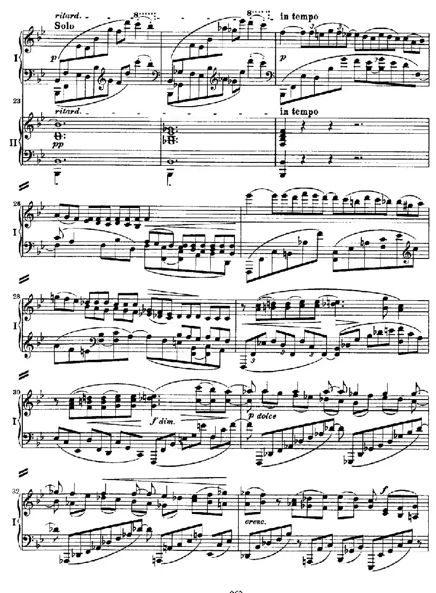 降B大调第二钢琴协奏曲（P61——70）