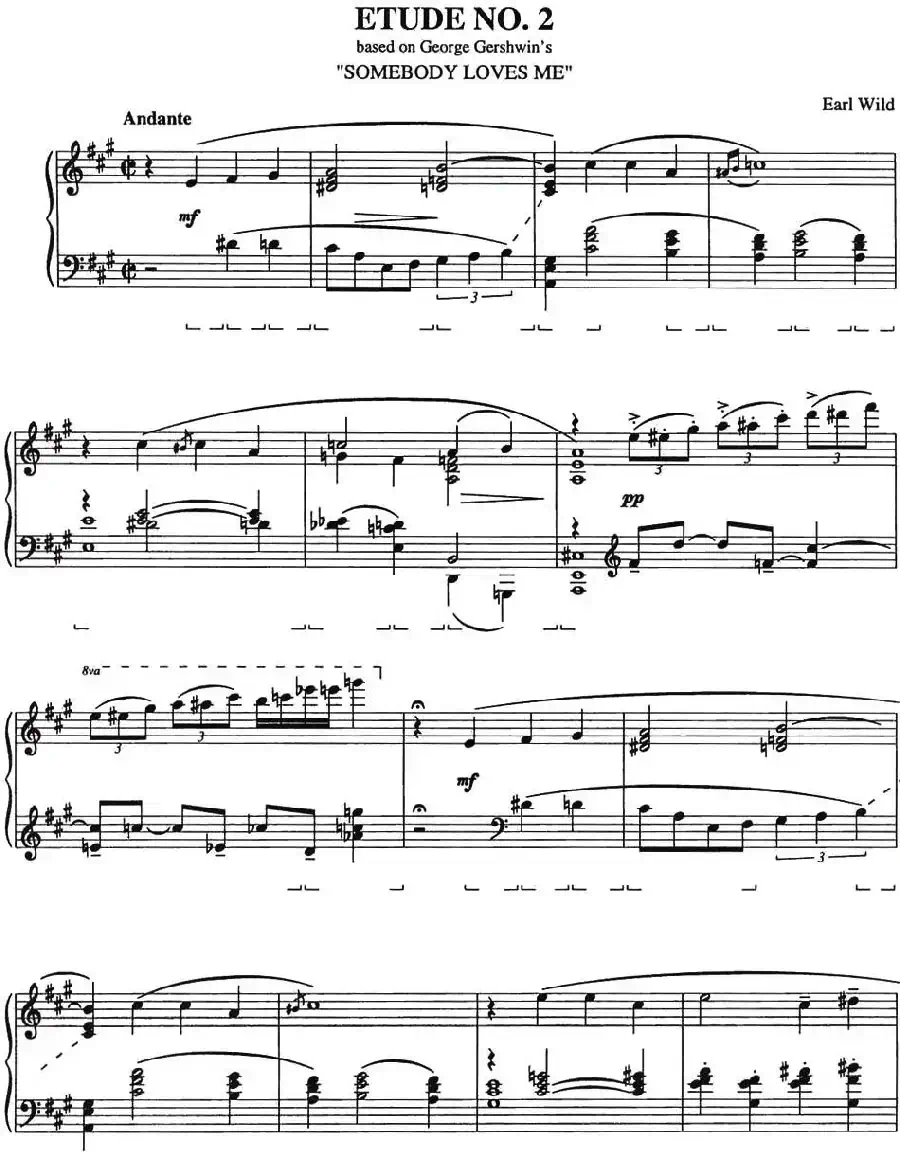 Etude 2.Somebody Loves Me（乔治·格什温练习曲·2、他深爱着我）