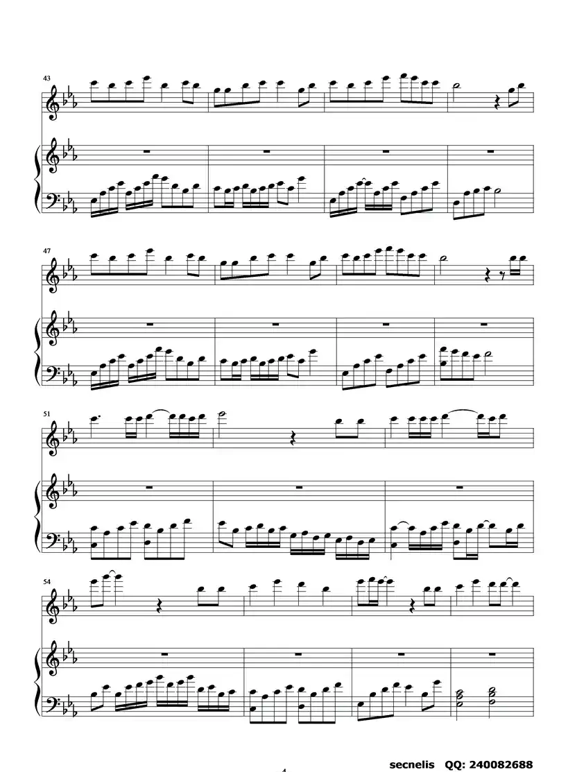 痕迹(钢琴伴奏谱)