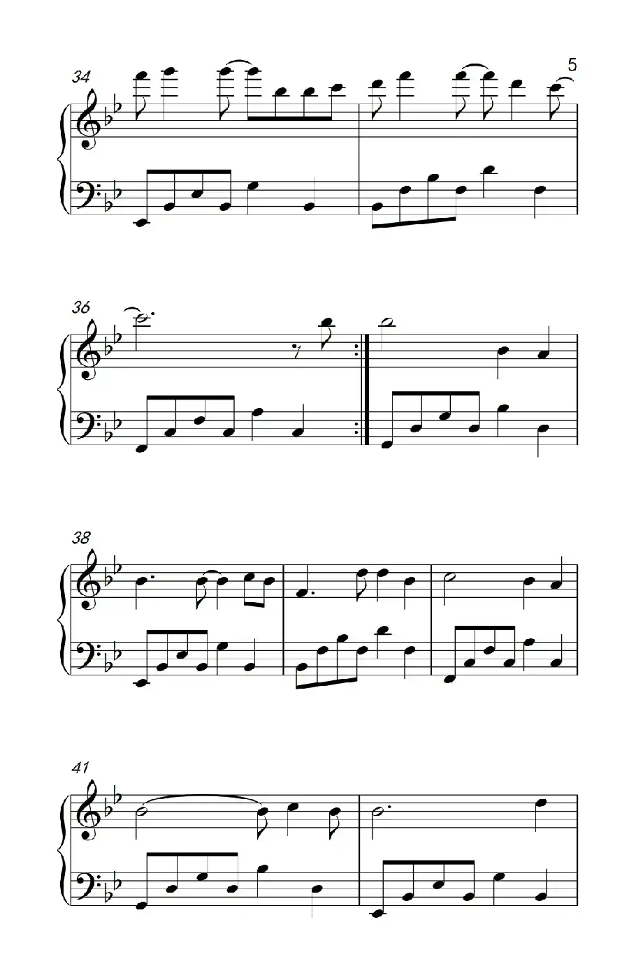 夜空中最亮的星（《弹吧音教》制谱版）