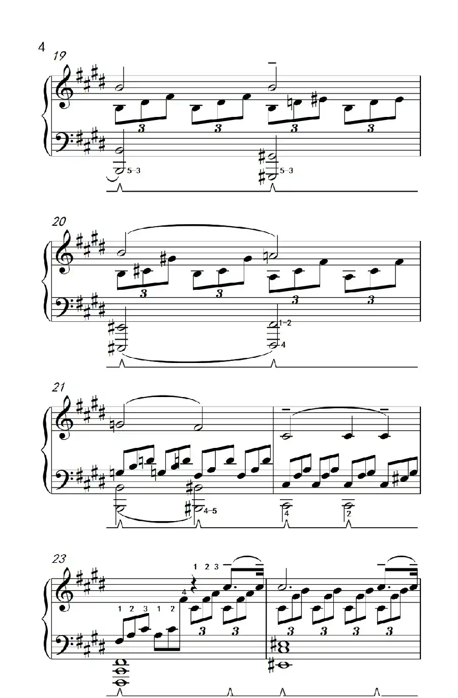 第十四号钢琴奏鸣曲（月光） 持续的慢板