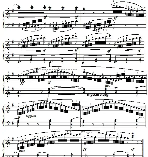 车尔尼（Czerny）849第11首曲谱及练习指导