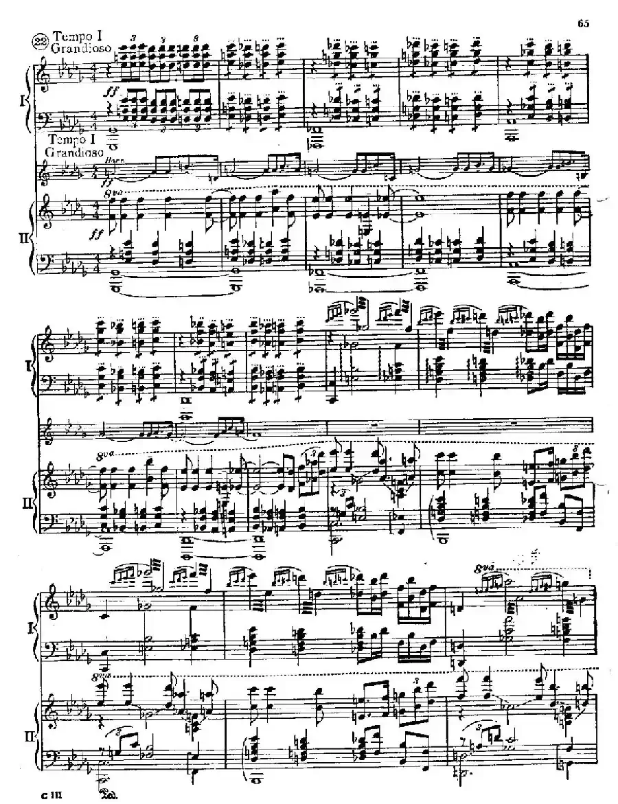 F大调爵士钢琴协奏曲（美版双钢琴原谱 P61—68）