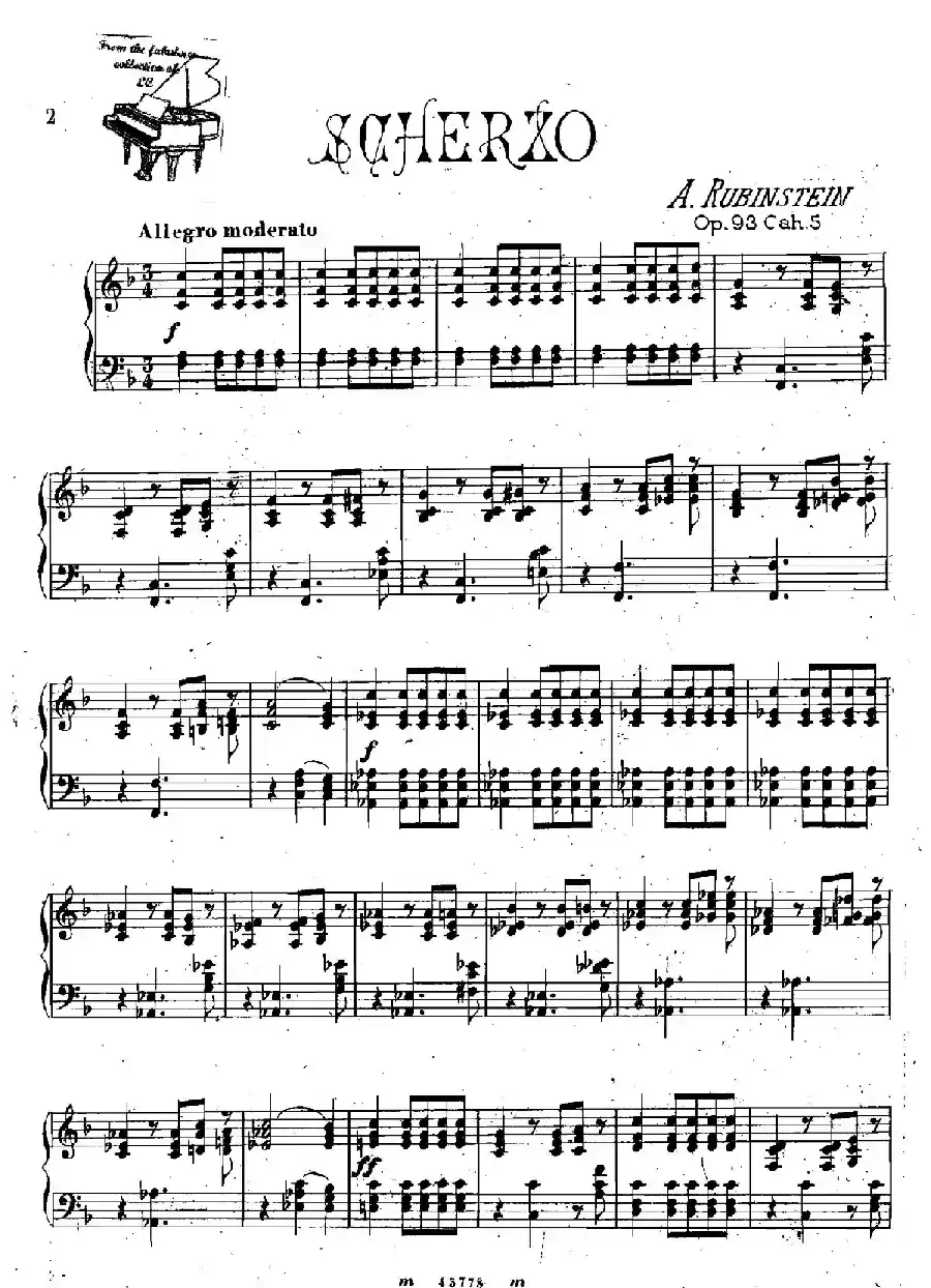 Scherzo in F Major from Miscellenies Op.93（F大调谐谑曲）