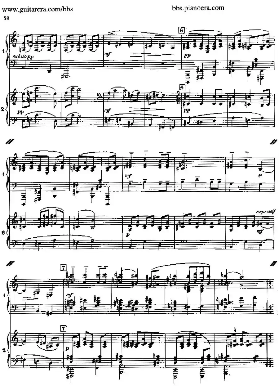 Sonata for Two Pianos（双钢琴奏鸣曲）