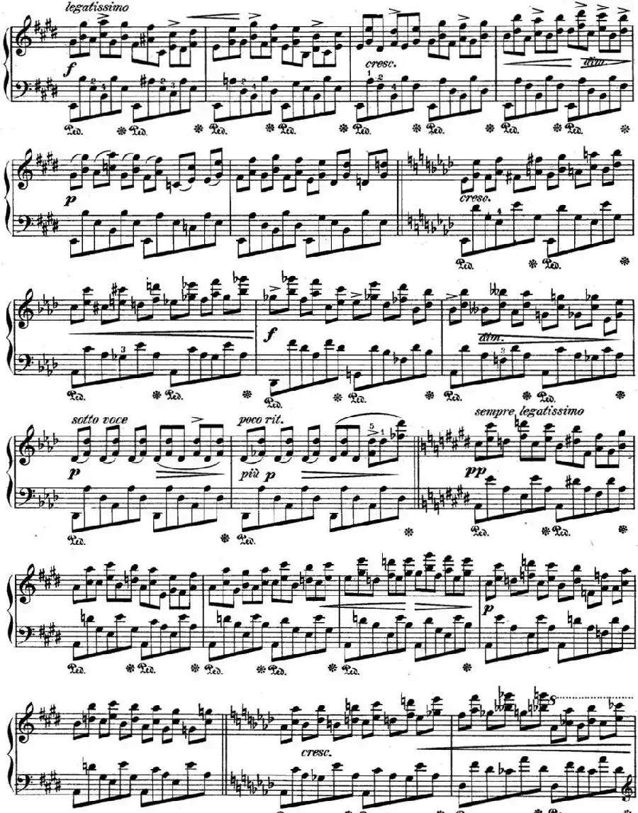 肖邦练习曲10 Op.10 No.10 降A大调 Ab major