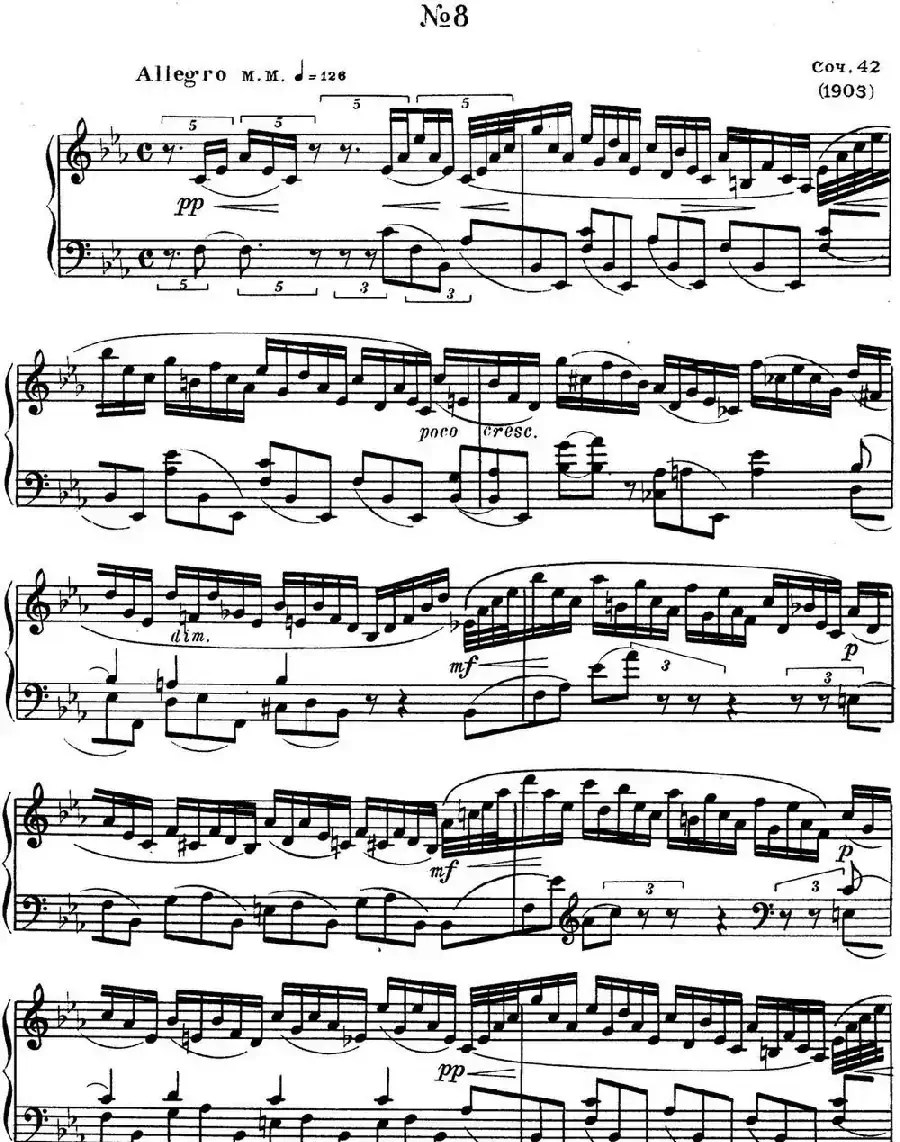 斯克里亚宾 钢琴练习曲 Op.42 No.8 Alexander Scriabin Etudes