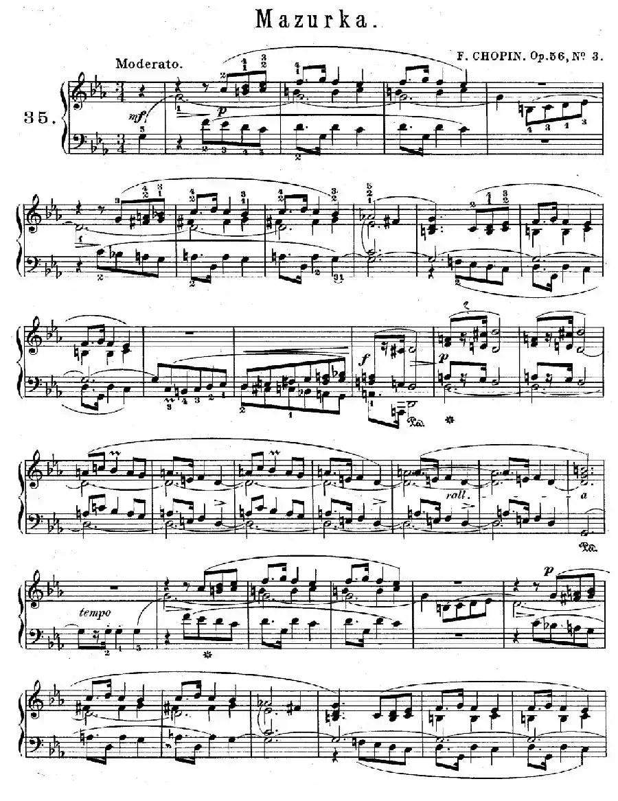 Trois Mazurkas Op.56 （3首玛祖卡舞曲·3）