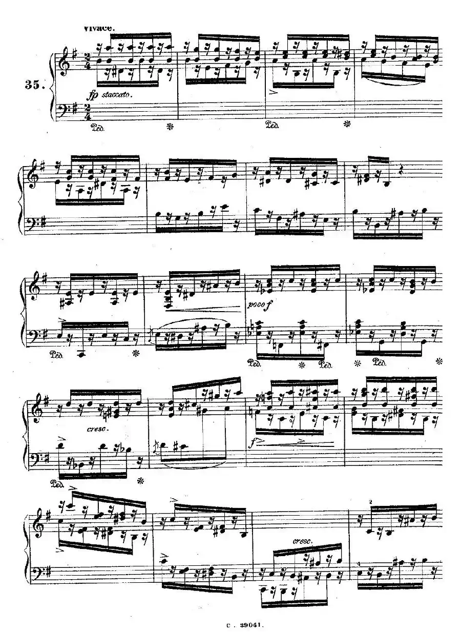 36 Etudes Rhythmiques et Melodiques Op.105（36首节奏与旋律练习曲 31—36）