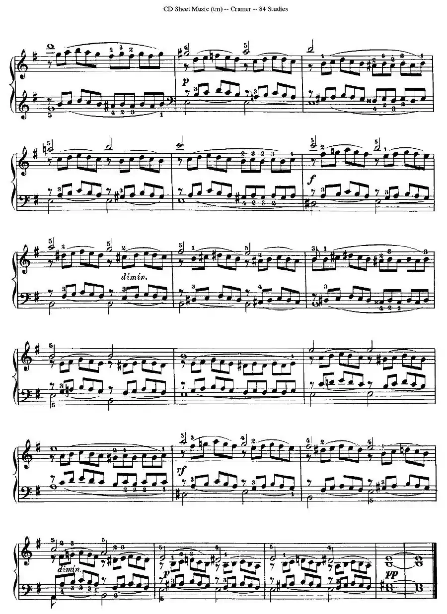 Cramer - 84 exercices（16—20）（克拉莫84首钢琴练习曲）