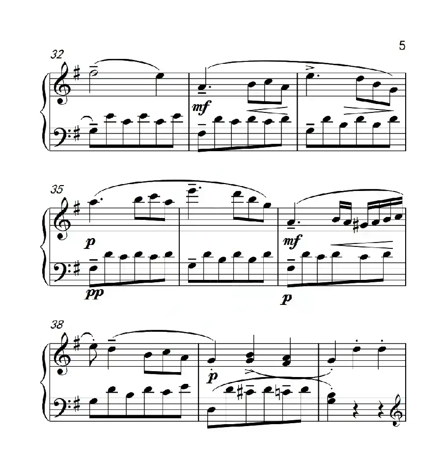 第四级A组 G大调小奏鸣曲(中国音乐学院钢琴考级作品1~6级)