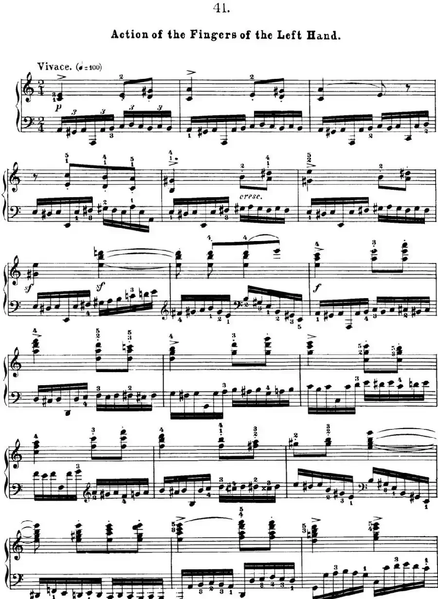 50首车尔尼Op.740钢琴手指灵巧技术练习曲(NO.41)