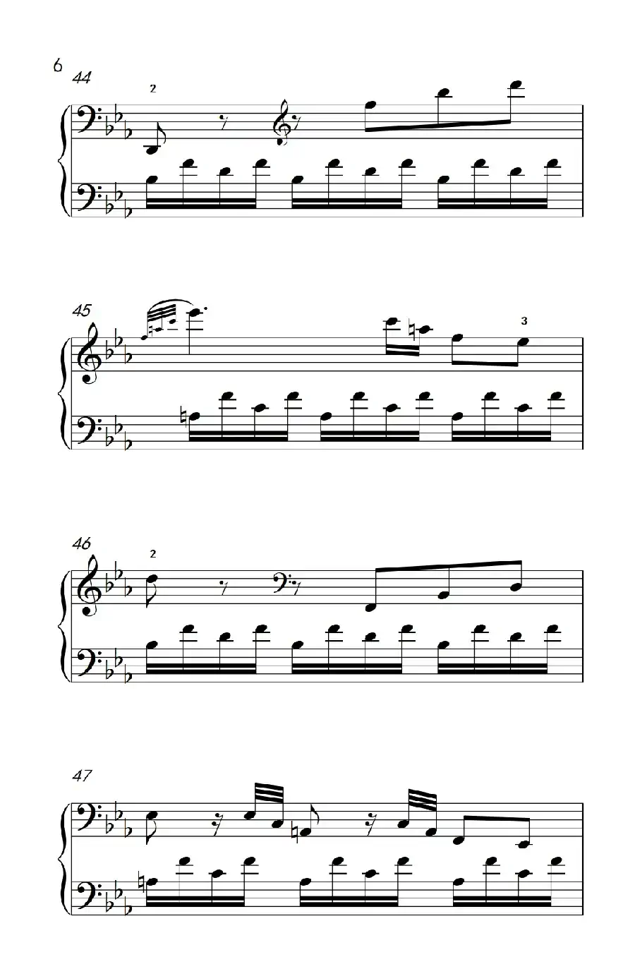 第八级2.♭E大调奏鸣曲 第一乐章 Hob.XVI 49（中央音乐学院 钢琴（业余）考级教程 7-9级）