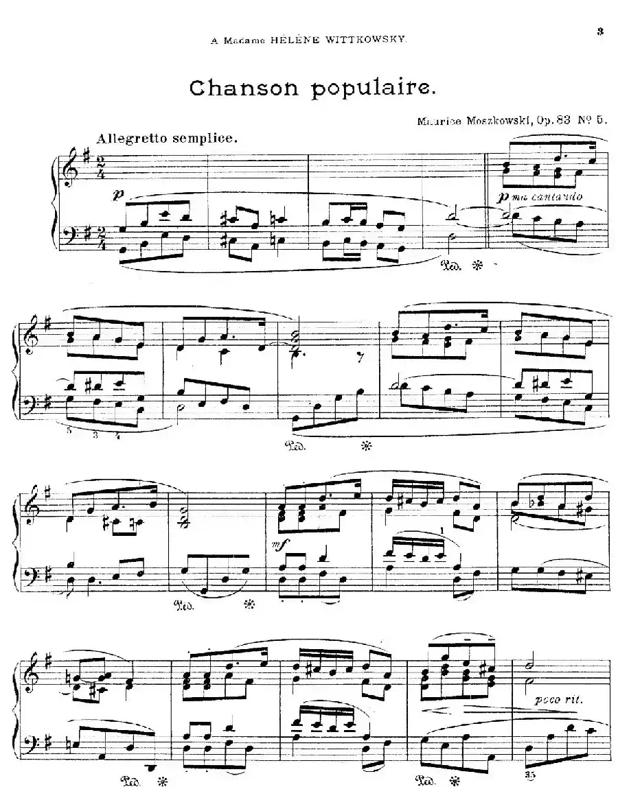 Six Pieces Op.83（6首小品·5）