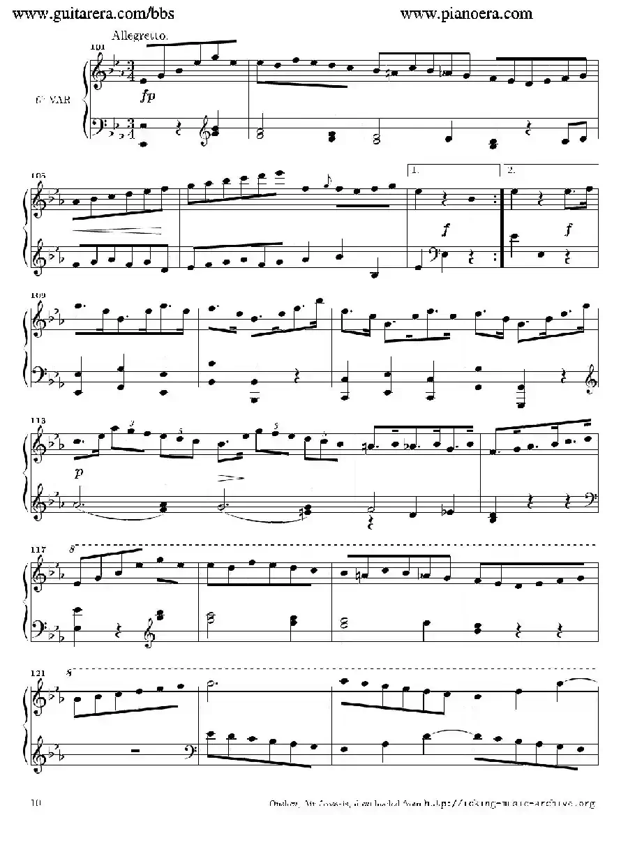 Air Ecossais Varie Op.5（苏格兰歌调变奏曲）