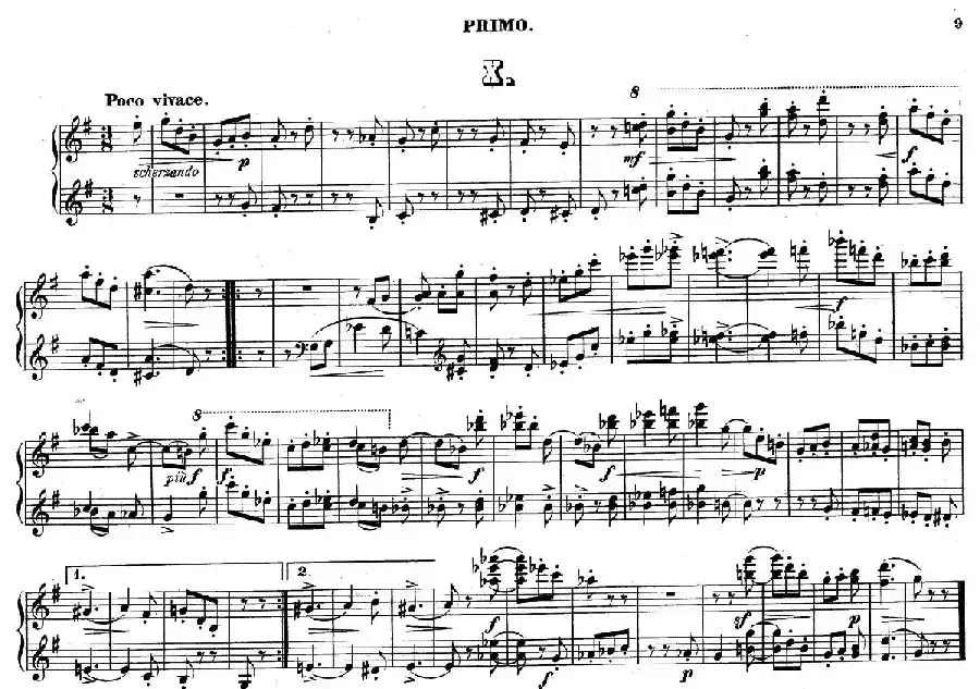 Zwolf Original-Compositionen fur Pianoforte zu 4 Handen Op.57（12首四手联弹小品·10）