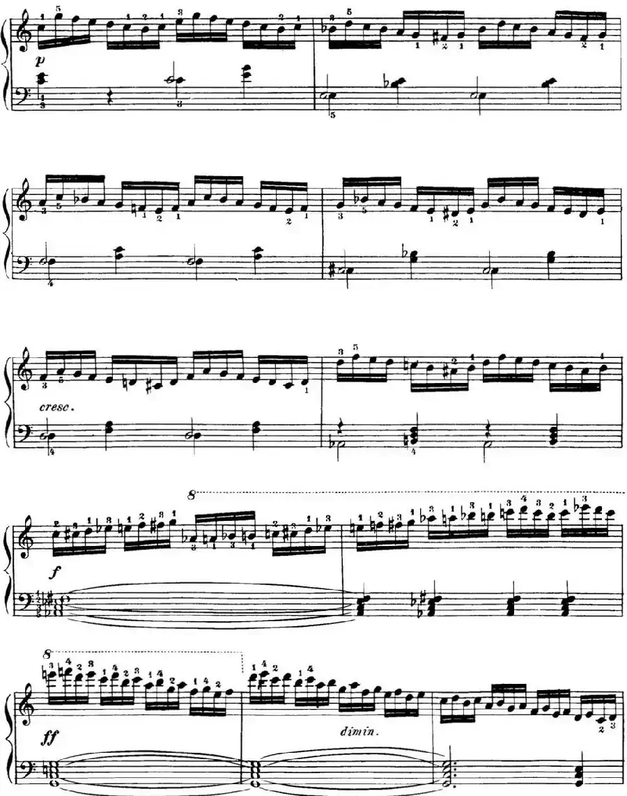 40首车尔尼Op.299钢琴快速练习曲（NO.8）