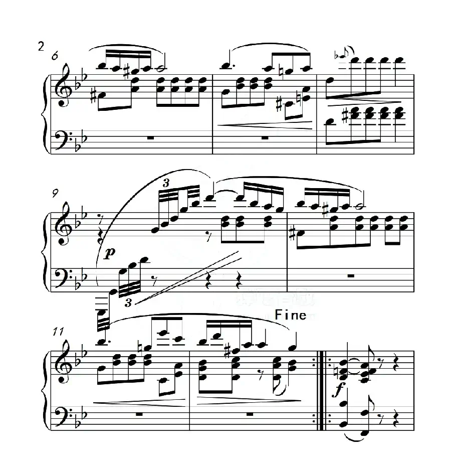 第五级A组 波兰舞曲(中国音乐学院钢琴考级作品1~6级)