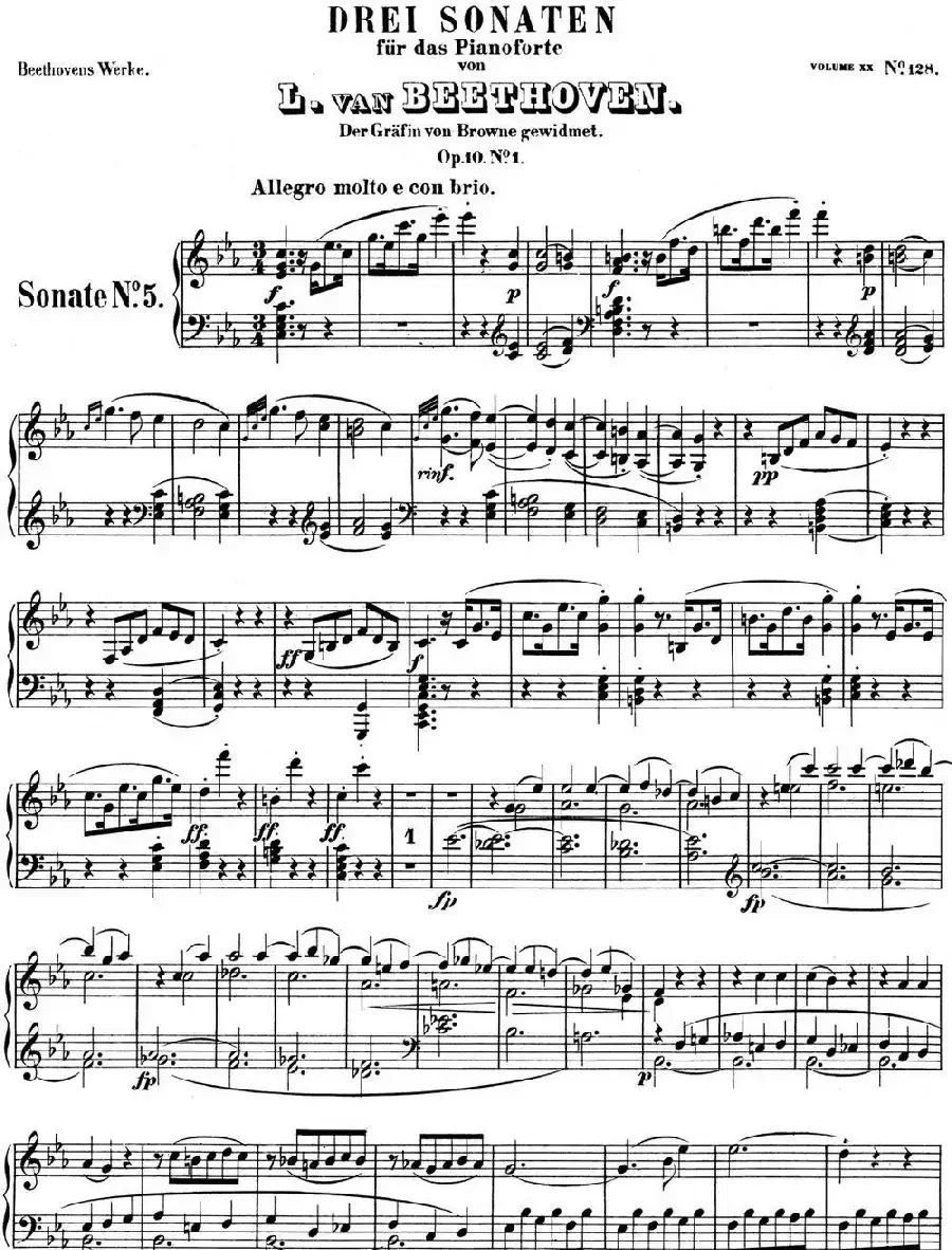 贝多芬钢琴奏鸣曲05 c小调 op.10 No.1 C minor3