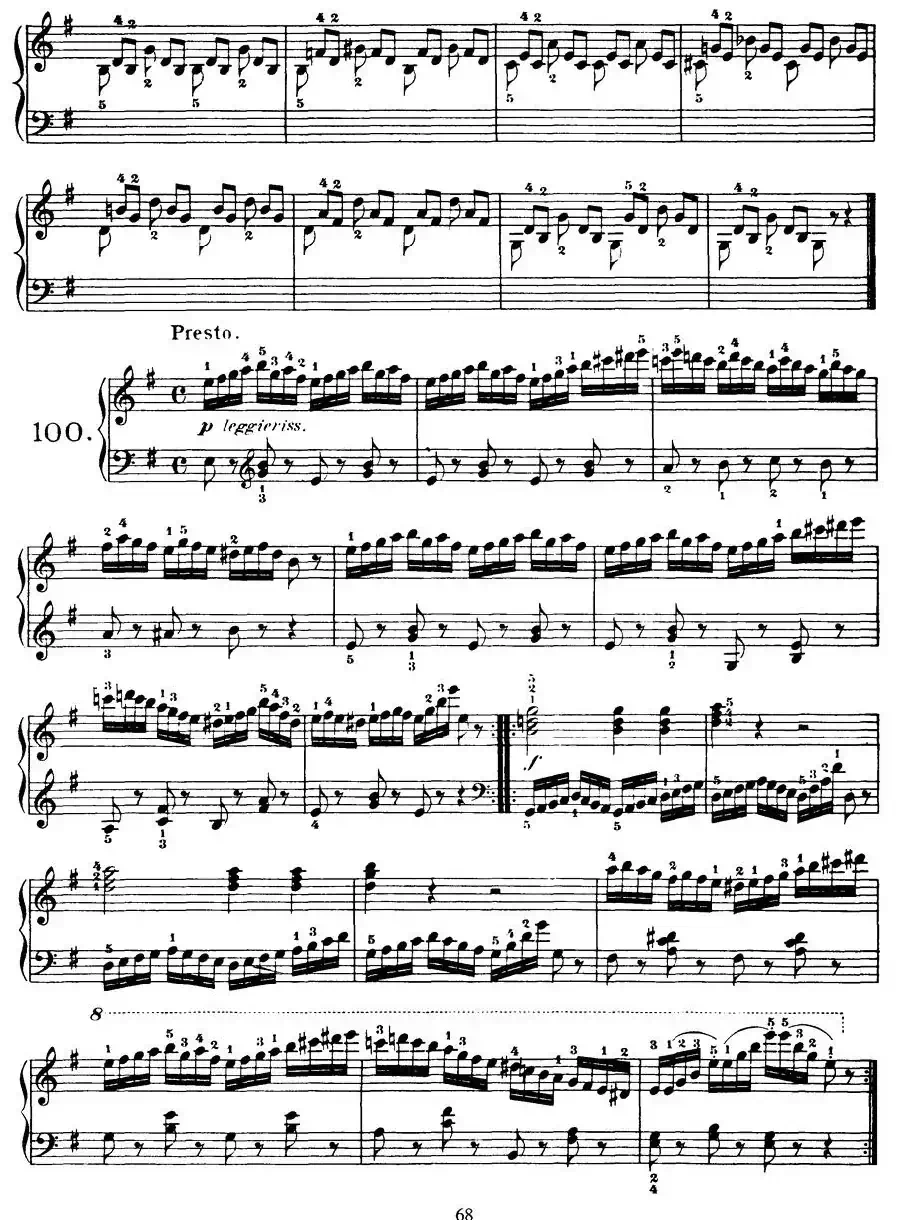 Czerny - 100 Progressive Studies Op.139（91—100）