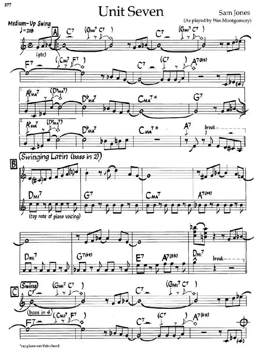 Unit Seven（爵士钢琴曲）