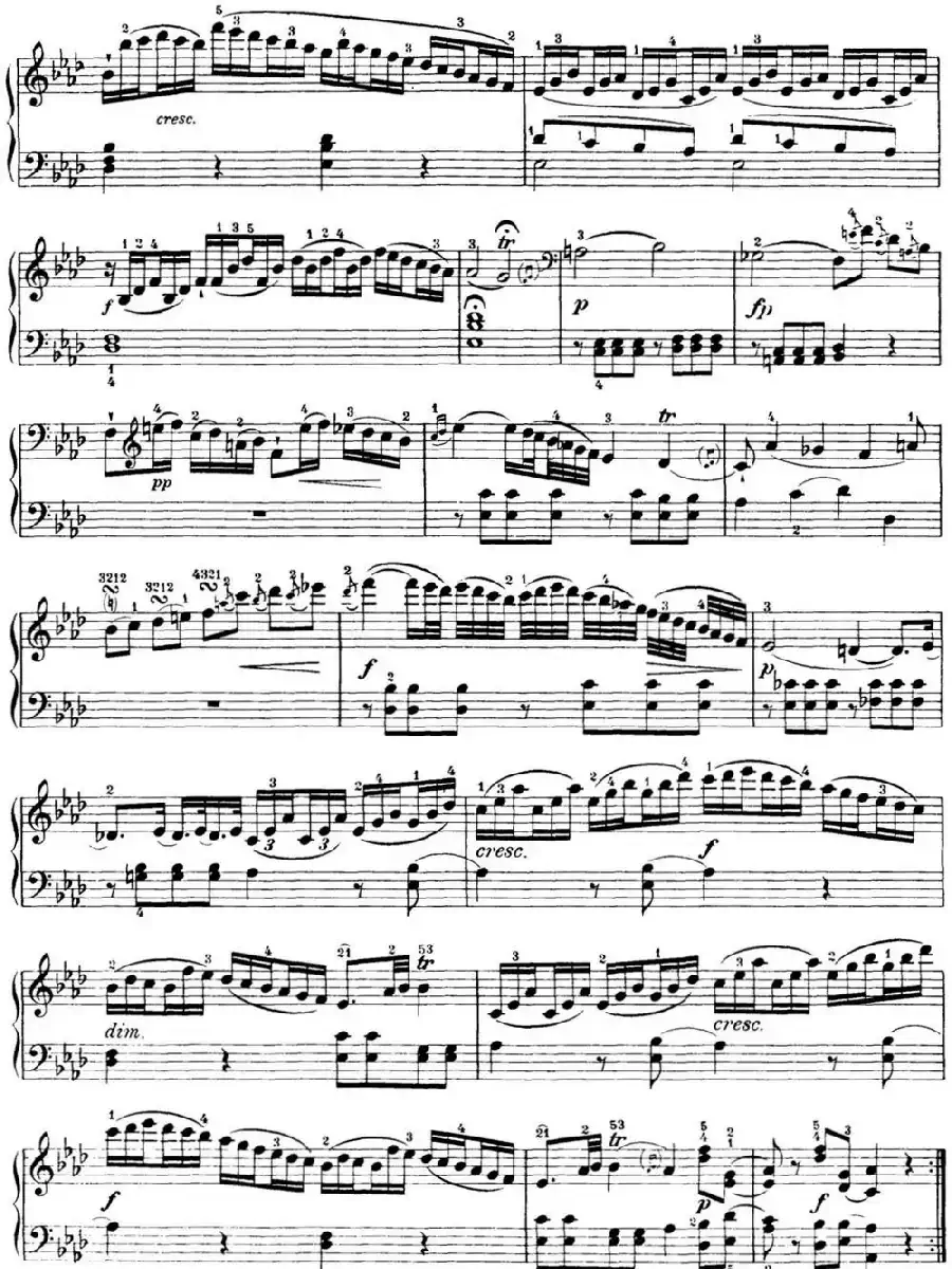 海顿 钢琴奏鸣曲 Hob XVI 46 Divertimento Ab major