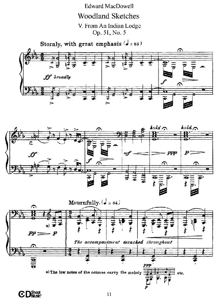 Woodland Sketches Op.51（森林素描·5）
