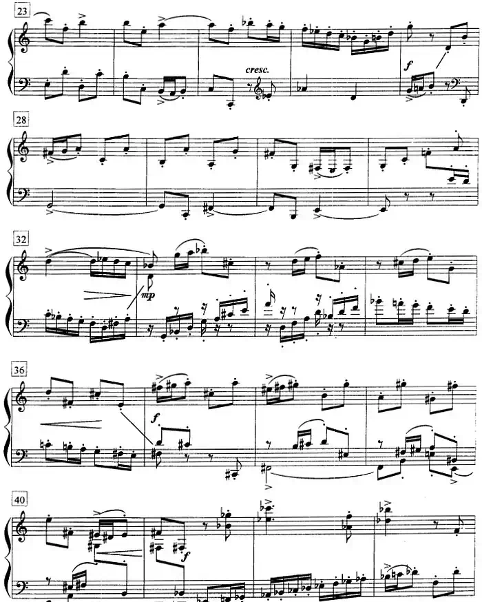 钢琴教程第八级 复调曲（前奏曲与赋格 Op.87 No.2）