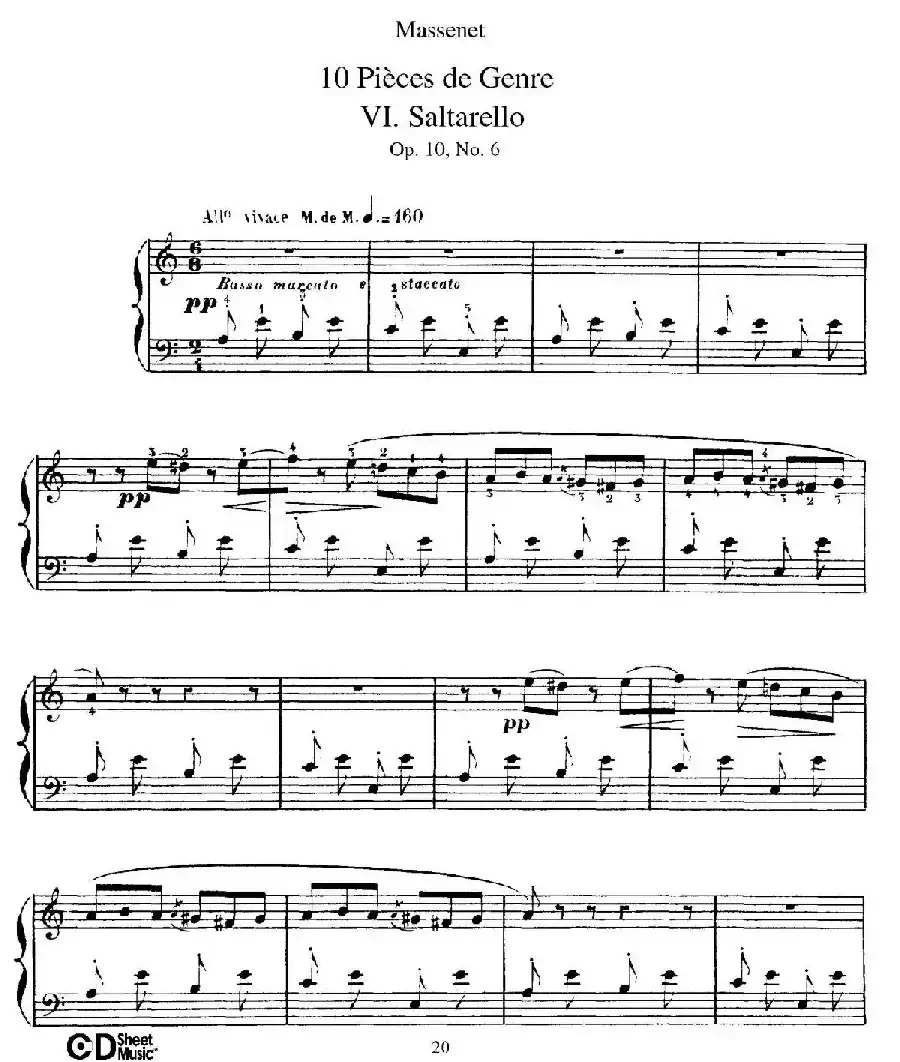 Dix Pièces de Genre Op.10（10首个性小品·Ⅵ）