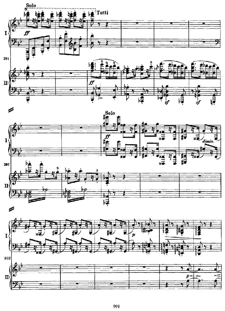降B大调第二钢琴协奏曲（P91——104）