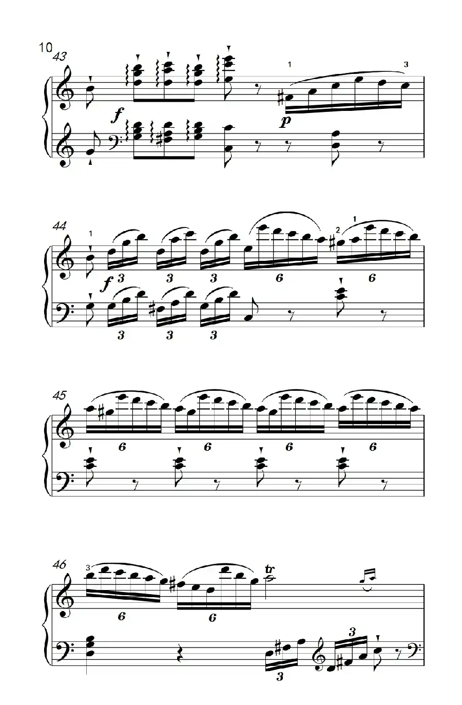 第九级1.C大调奏鸣曲 第一乐章 Hob.XVI 50（中央音乐学院 钢琴（业余）考级教程 7-9级）