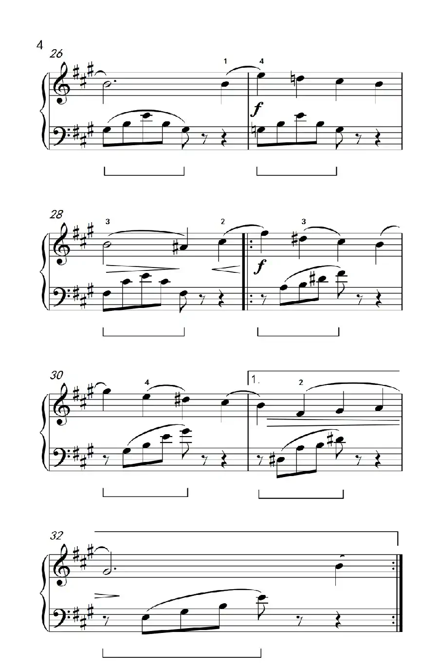 春之歌（约翰·汤普森 成人钢琴教程 第二册）