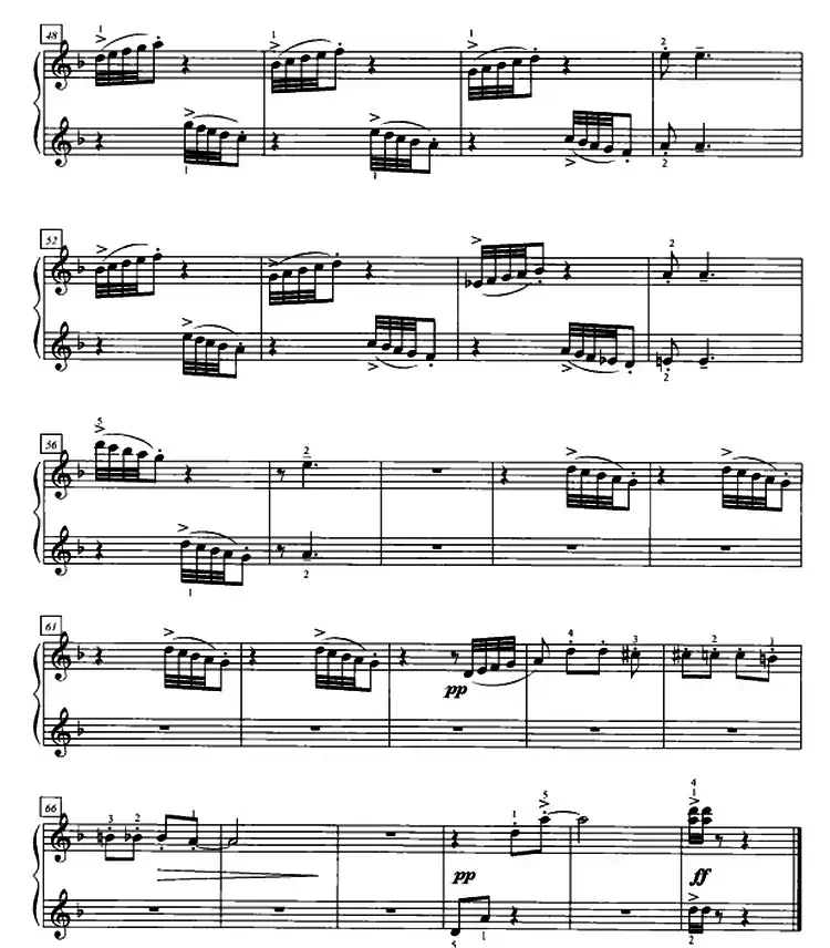 小矮人进行曲（四手联弹第一钢琴）