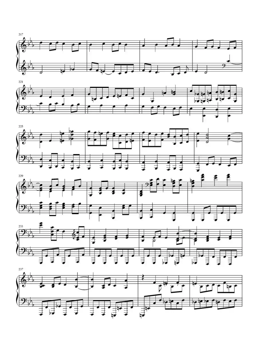 c小调第二钢琴协奏曲第三乐章独奏版