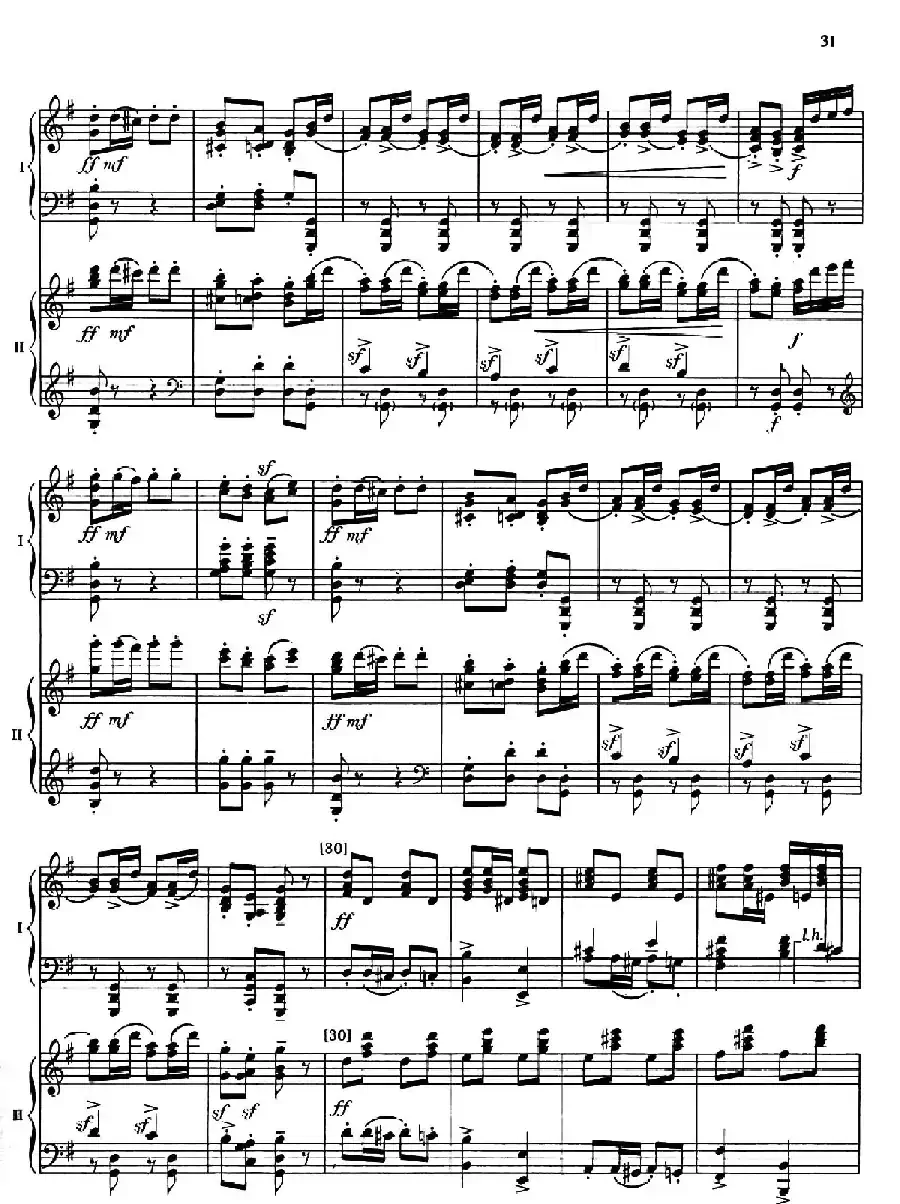 Nutcracker Op.71 芭蕾舞剧《胡桃夹子》（改编双钢琴版·第三部分）