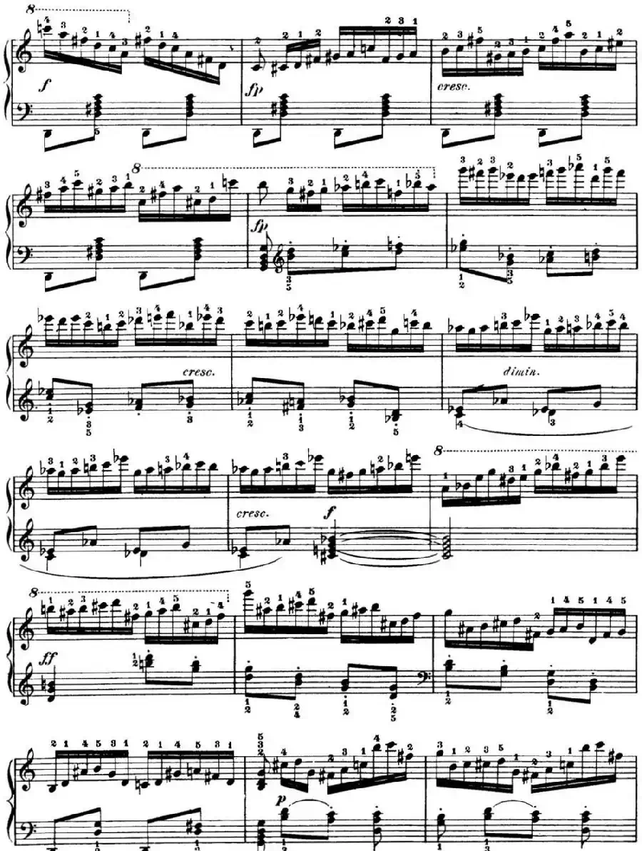 50首车尔尼Op.740钢琴手指灵巧技术练习曲（NO.16）