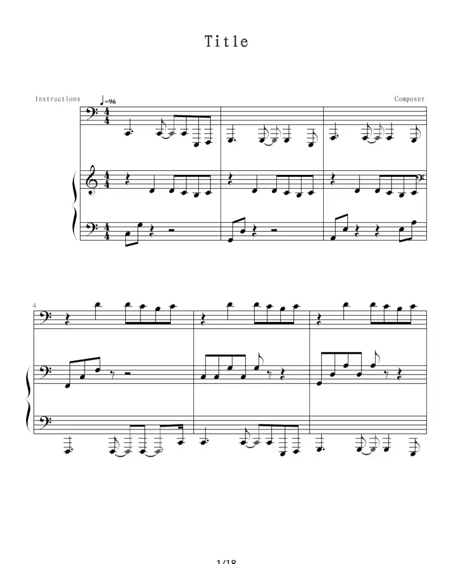Title（钢琴伴奏谱）