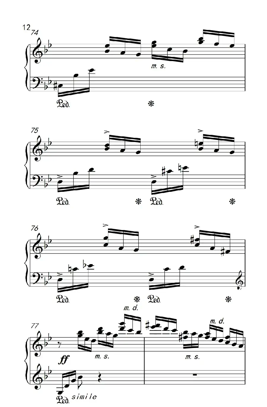 莫什科夫斯基 钢琴练习曲（第二首）