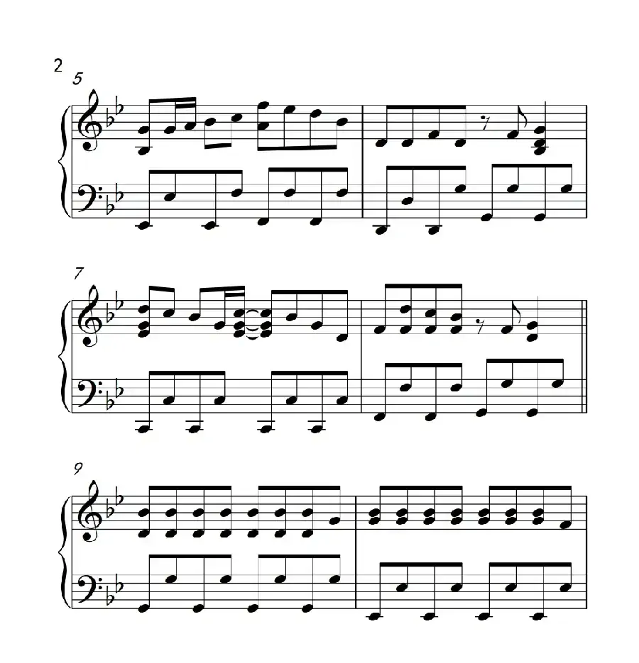 小苹果(《弹吧音教》制谱版)