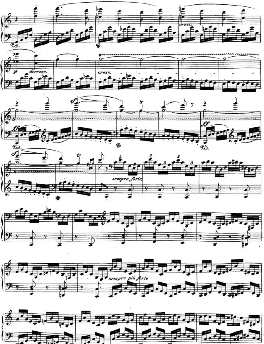 贝多芬钢琴奏鸣曲21 黎明(华尔斯坦) C大调 Op.53 C major