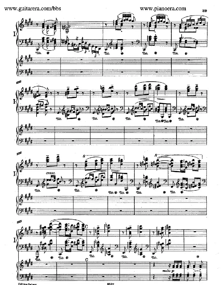 Piano Concerto in E Major Op.59（E大调钢琴协奏曲·双钢琴·第二乐章）