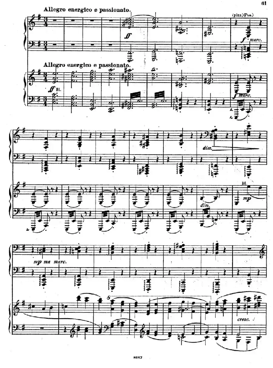 Symphony No.4 in e Minor Op.98（e小调第四交响曲·双钢琴）